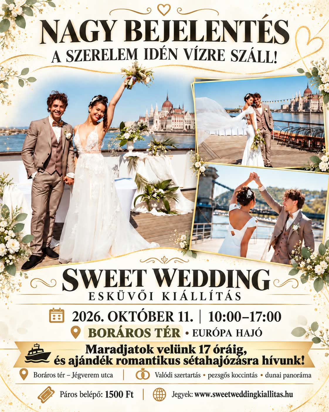 Sweet Wedding kiállítás 2026. hajóút